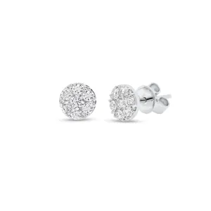 0.65 ct Round Diamond Disc Earrings