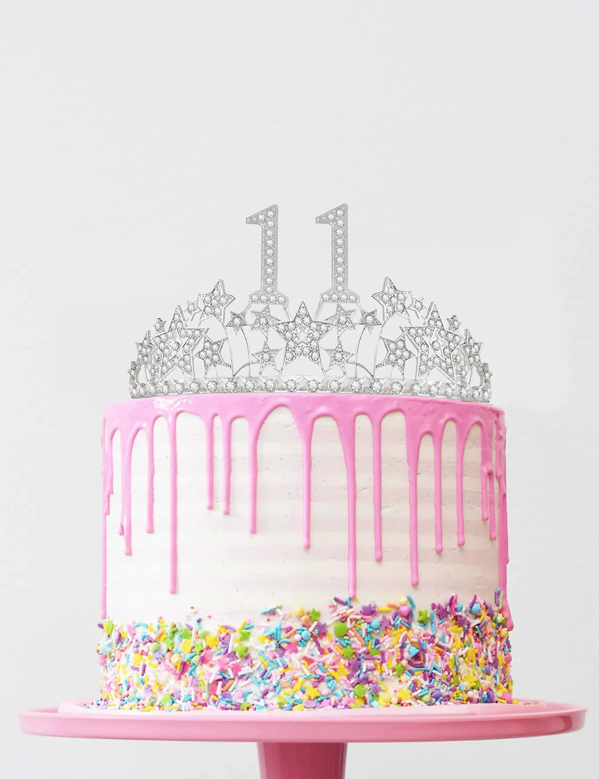 11th Birthday, 11th Birthday Gifts for Girls, 11th Birthday Tiara and Sash Silver, 11th