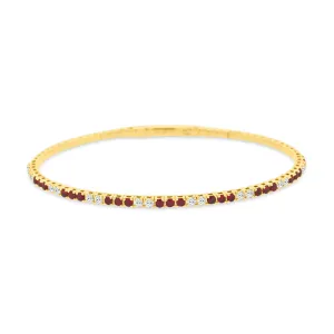 14K YELLOW GOLD DIAMOND FLEX BRACELET