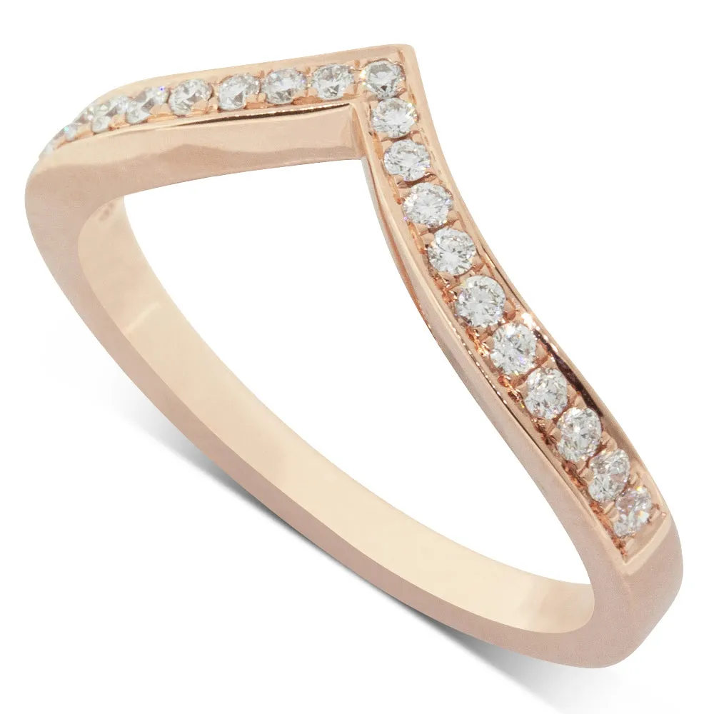 18ct Rose Gold .24ct Diamond Tiara Band