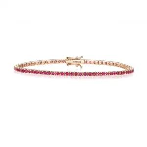 18ct Rose Gold Ruby Bracelet BDQ200RR