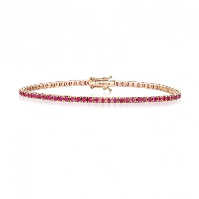 18ct Rose Gold Ruby Bracelet BDQ200RR