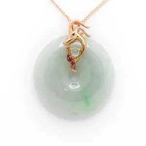 18k Rose Gold Jadeite  Constellation 12 Zodiac Signs (Capricorn) Necklace