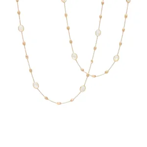 18K Yellow Gold and Mother of Pearl Long Necklace