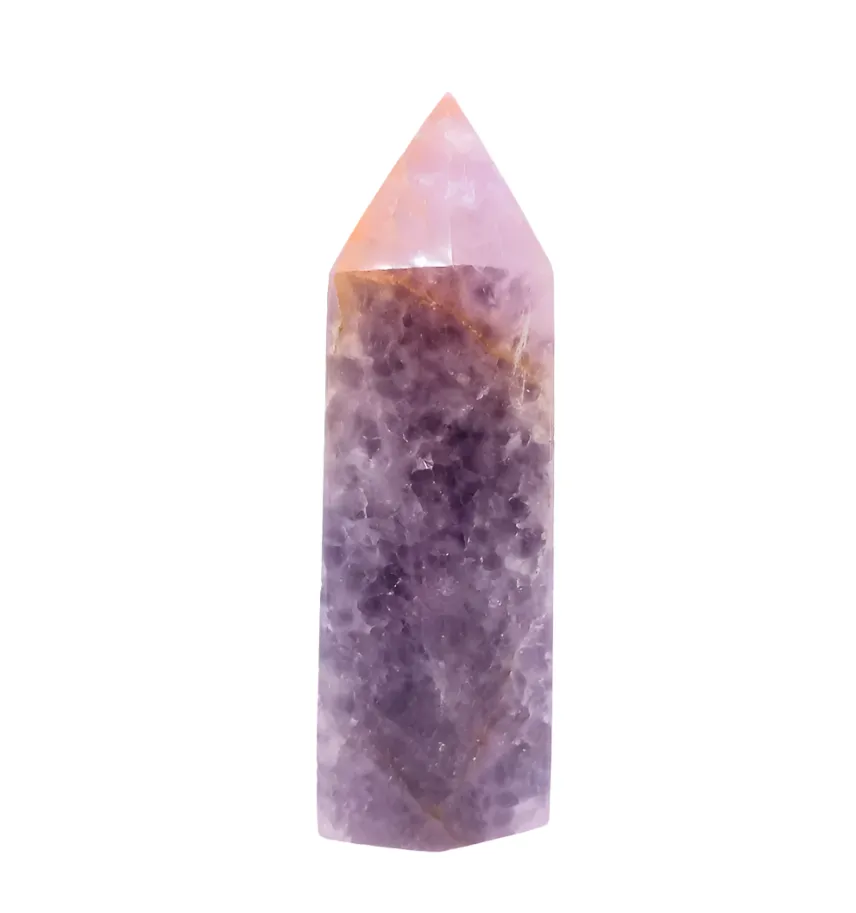 196G Amethyst and Agate Crystal Symbiosis Tower