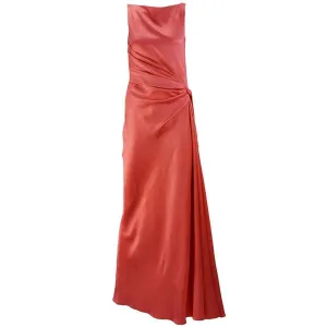 1970s Bill Blass Coral Evening Gown