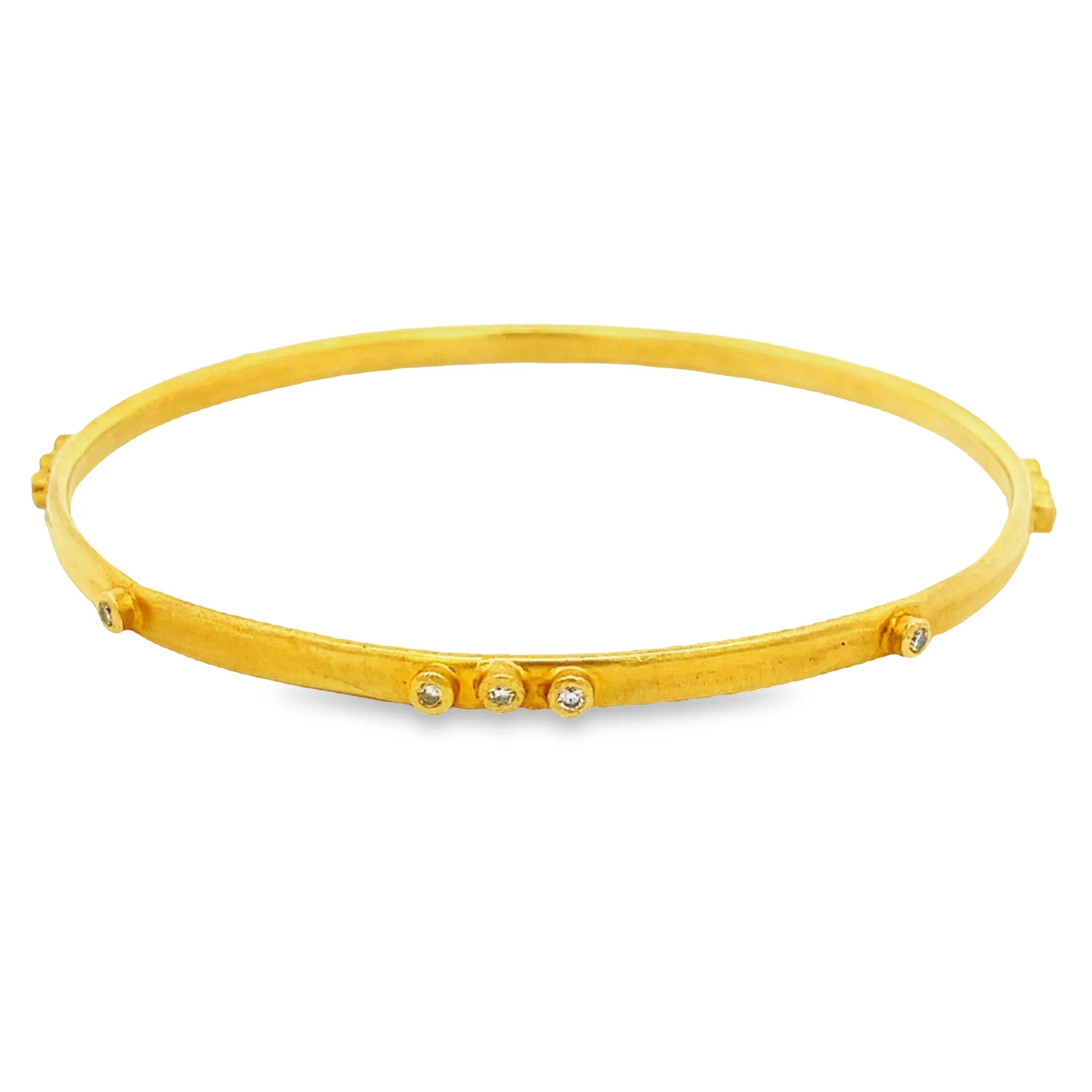 .24ct 18k Yellow Gold Diamond Bangle