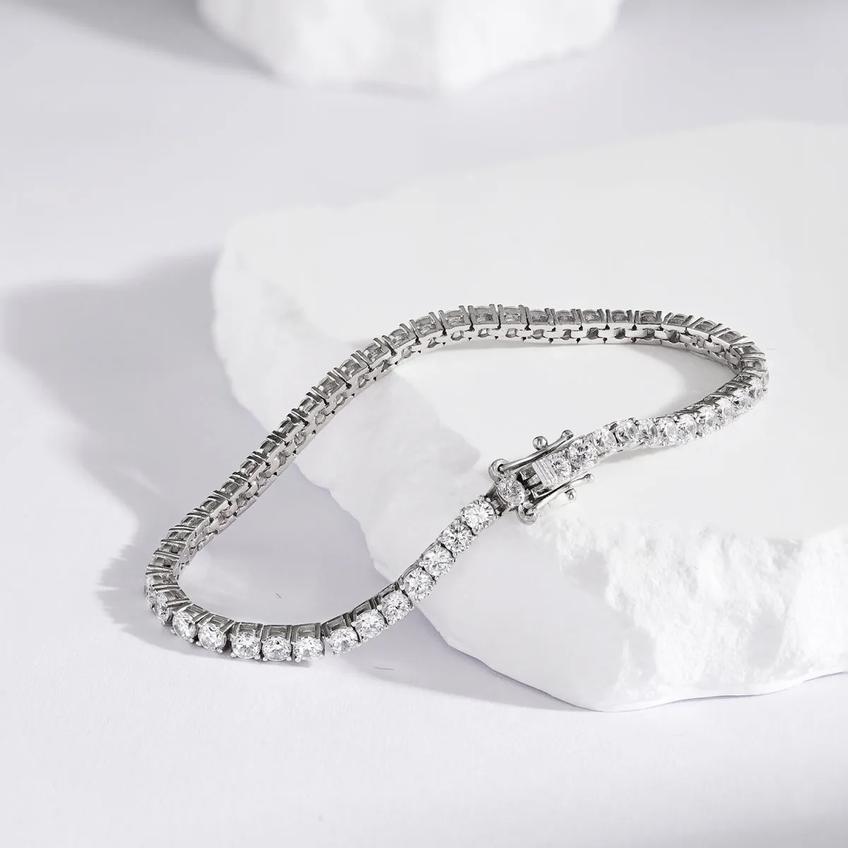 3mm Clear CZ Tennis Bracelet