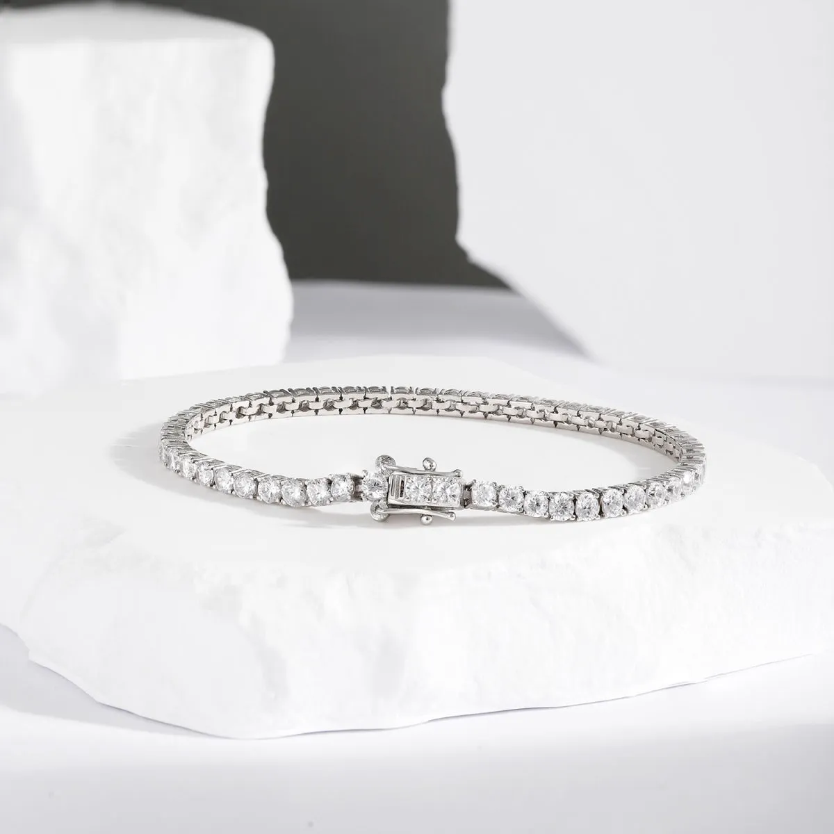 3mm Clear CZ Tennis Bracelet