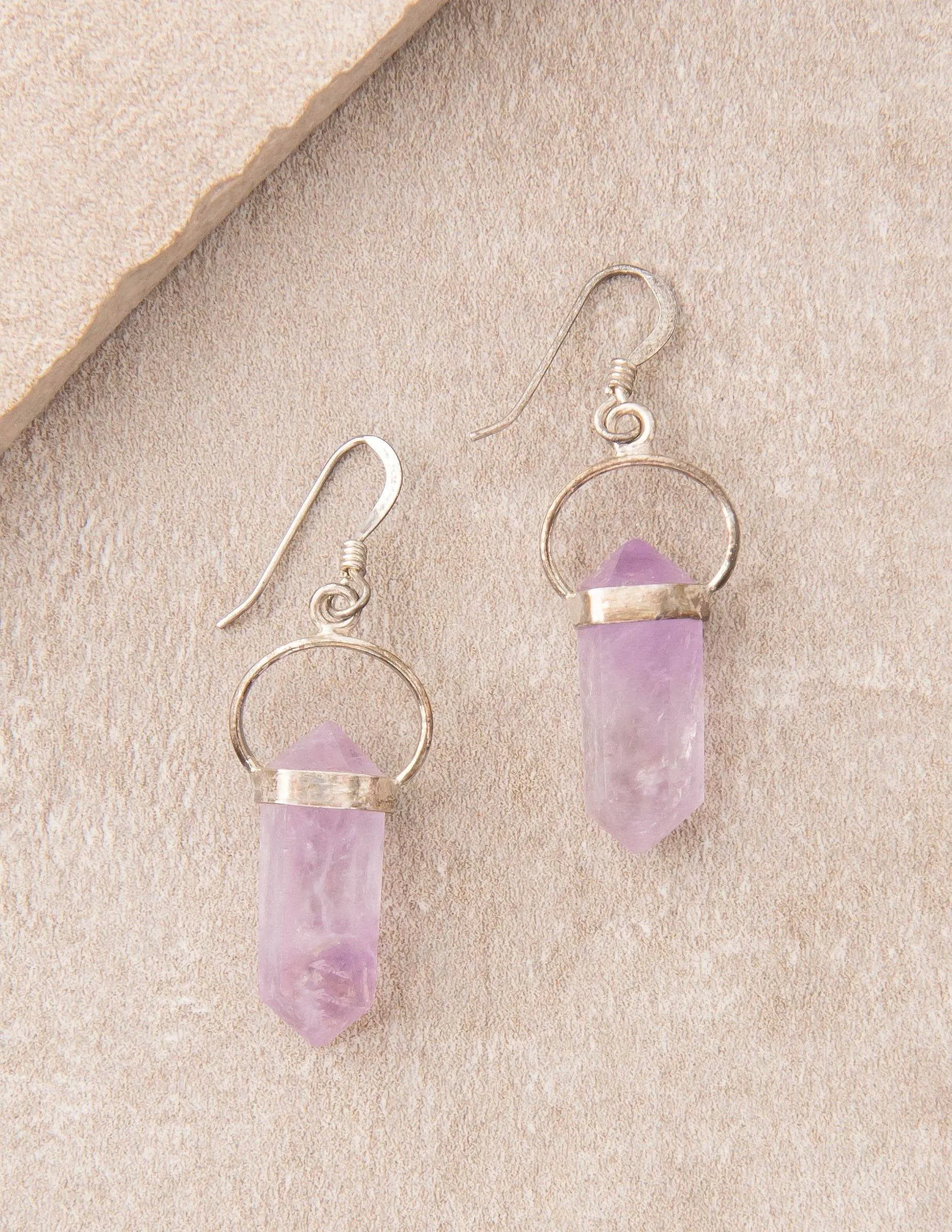 Amethyst Crystal Earrings