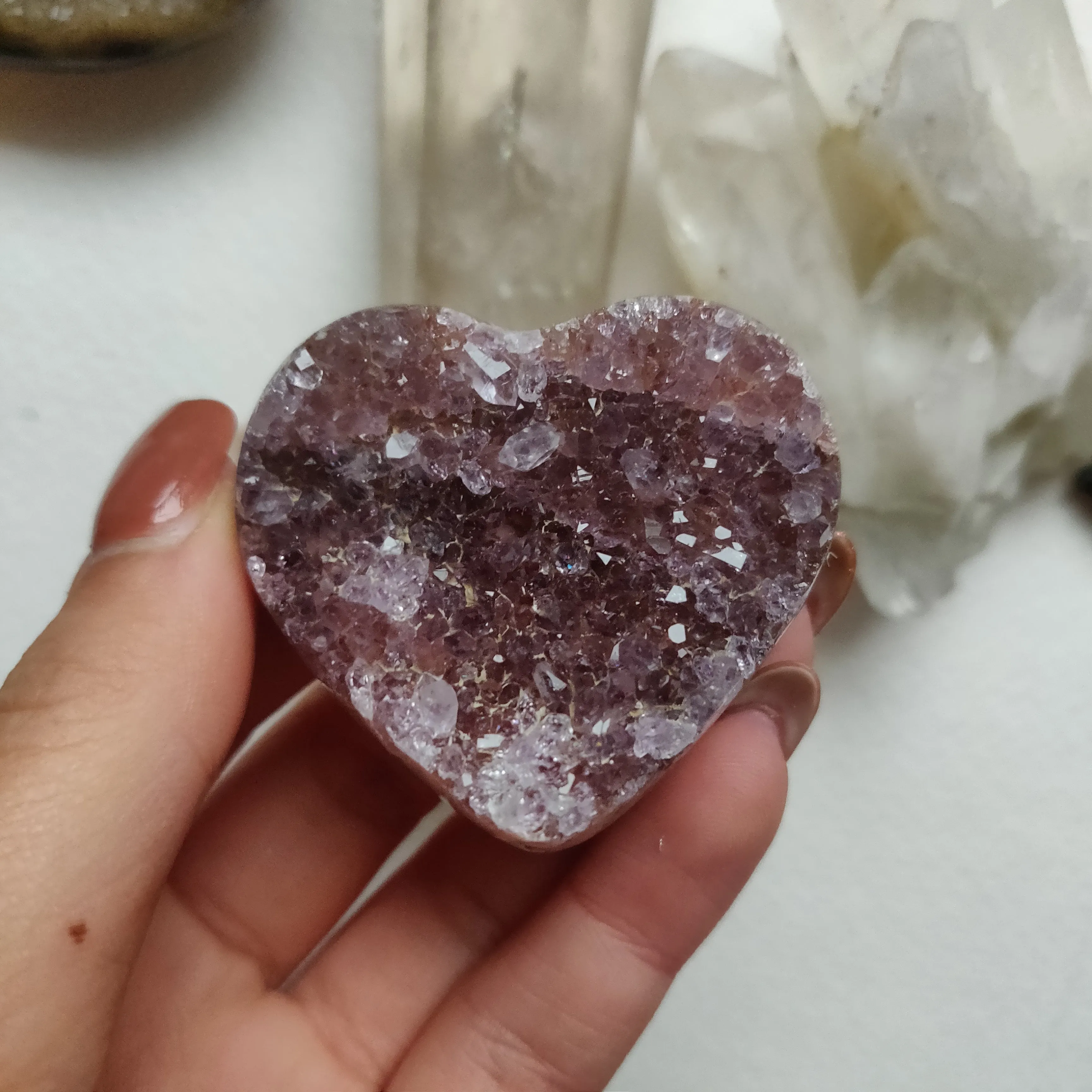 Amethyst Geode Heart (#G13)