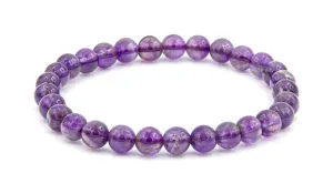 Amethyst Gloss Natural Gemstone Bracelet