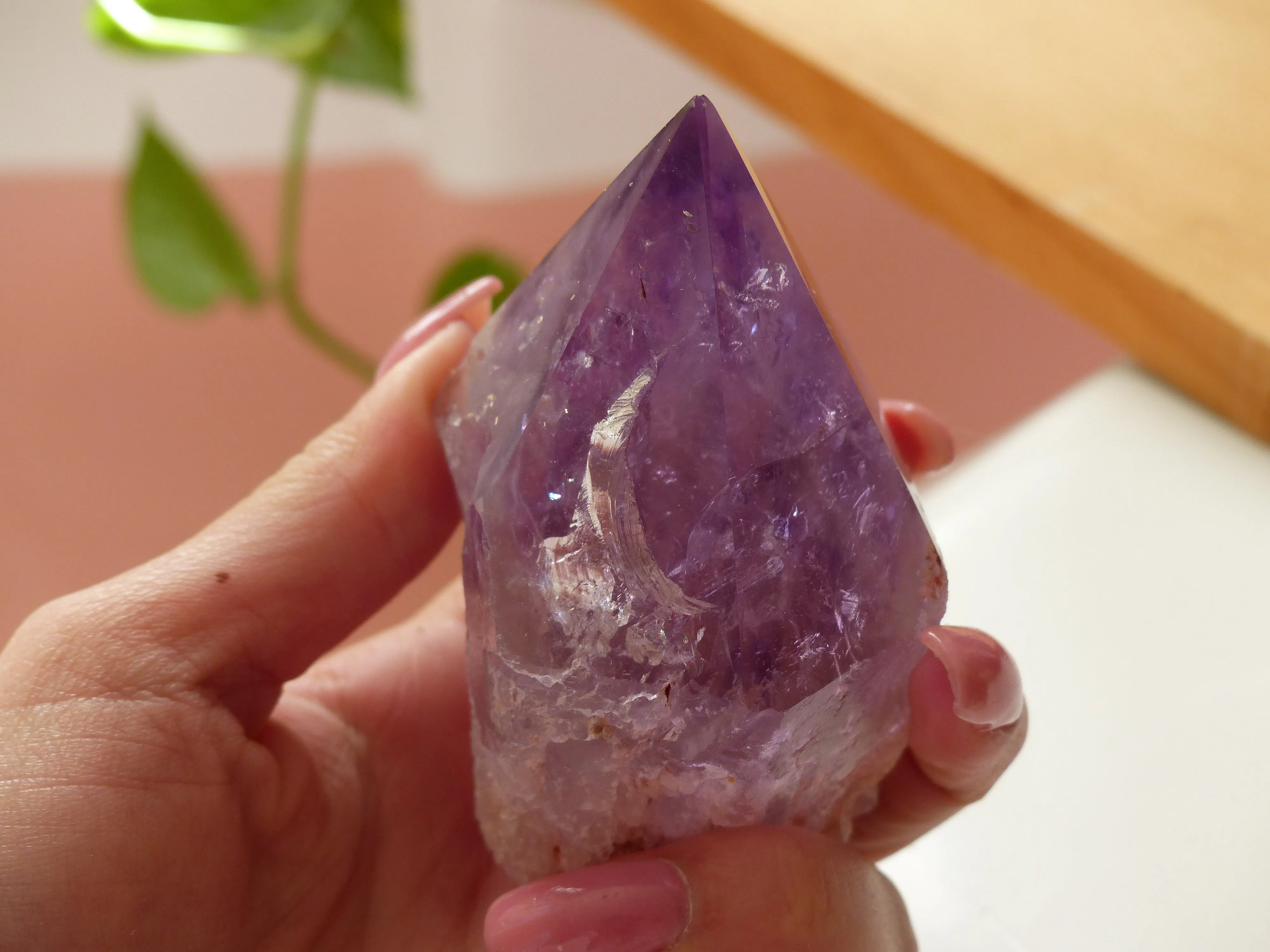 Amethyst Point, Polished Point with Rough Base (#5)