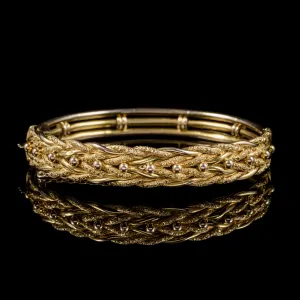 Antique Victorian 9Ct Gold Bangle Circa 1900