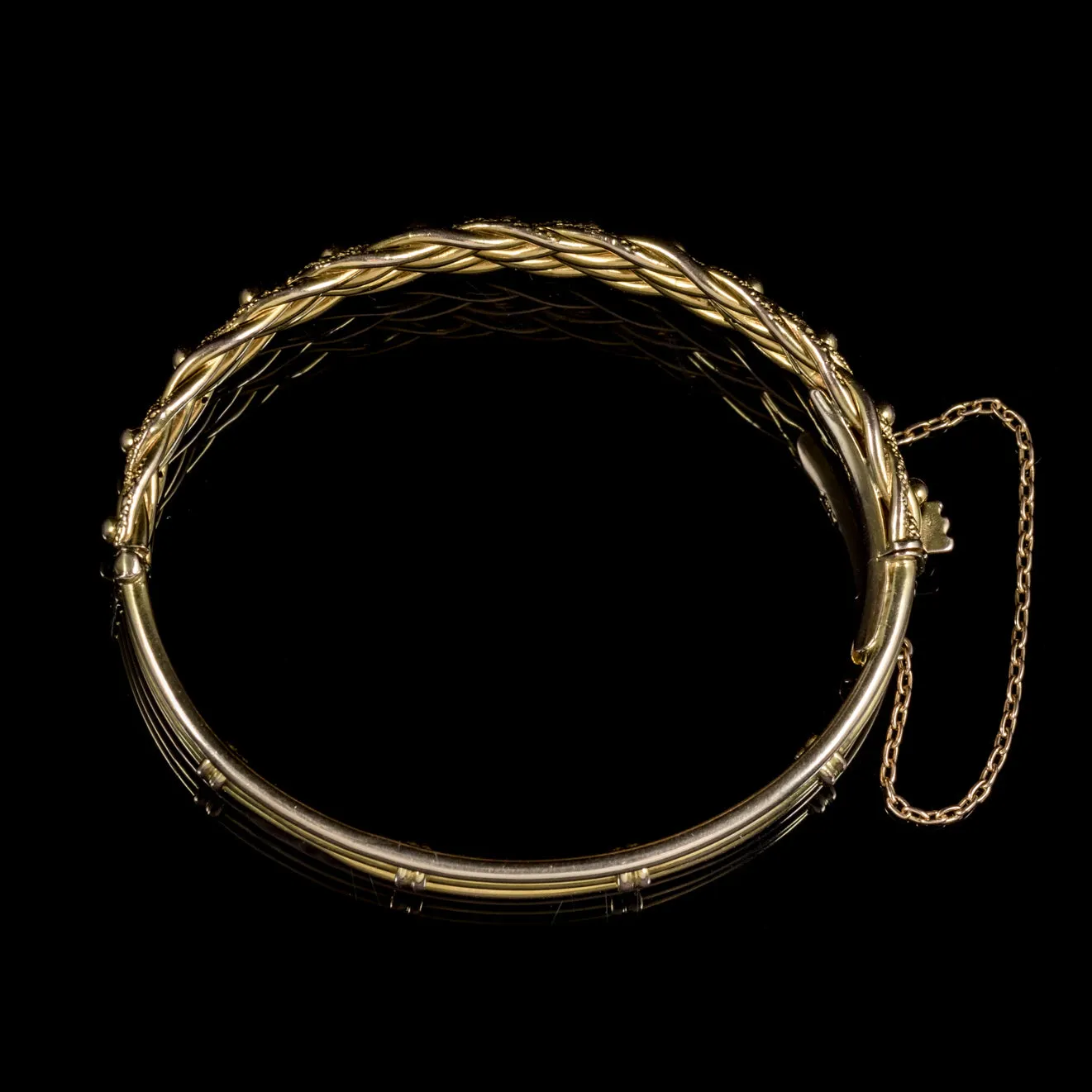 Antique Victorian 9Ct Gold Bangle Circa 1900