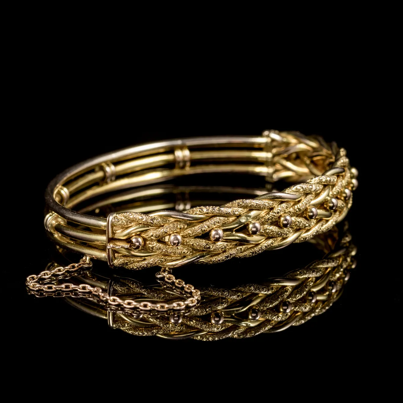 Antique Victorian 9Ct Gold Bangle Circa 1900