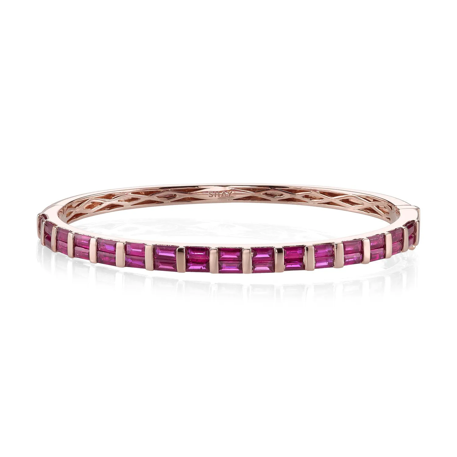 Baguette Cut Gemstone Bangle