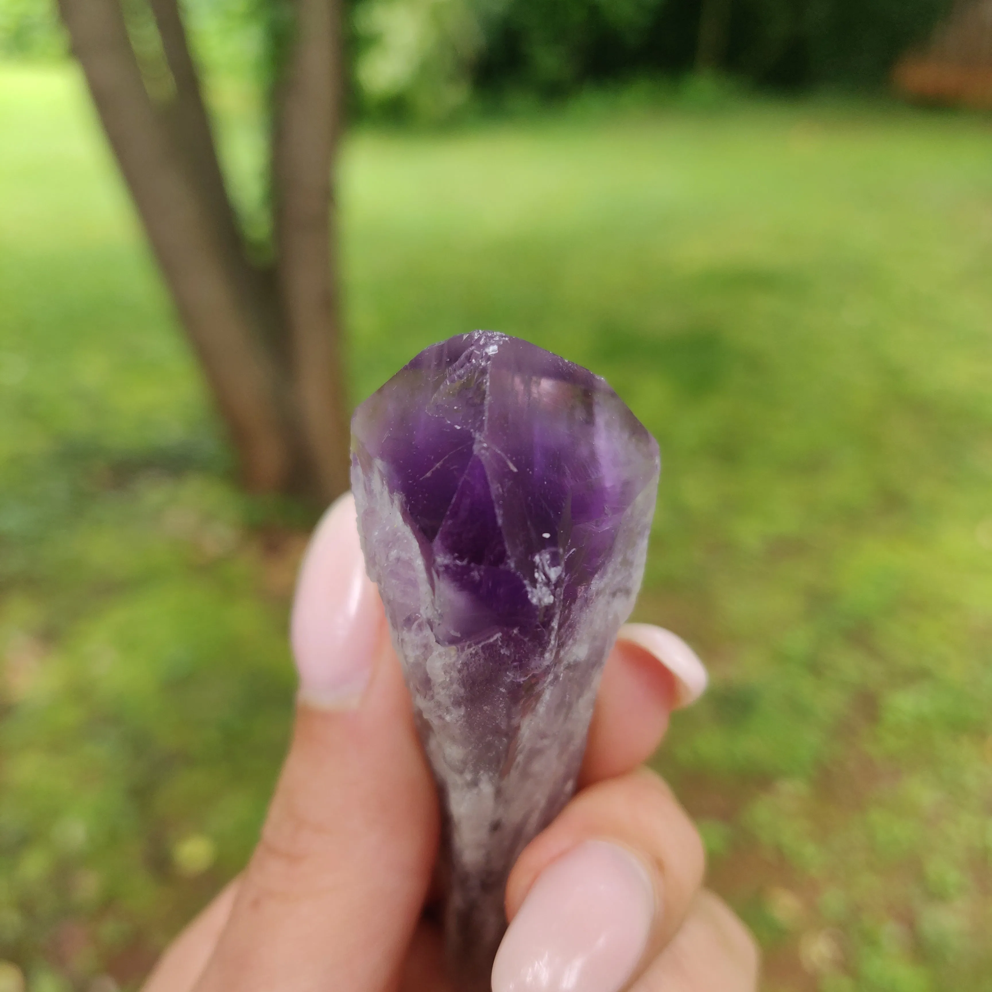 Bahia Amethyst Point, Amethyst Elestial Wand from Brazil (#12)