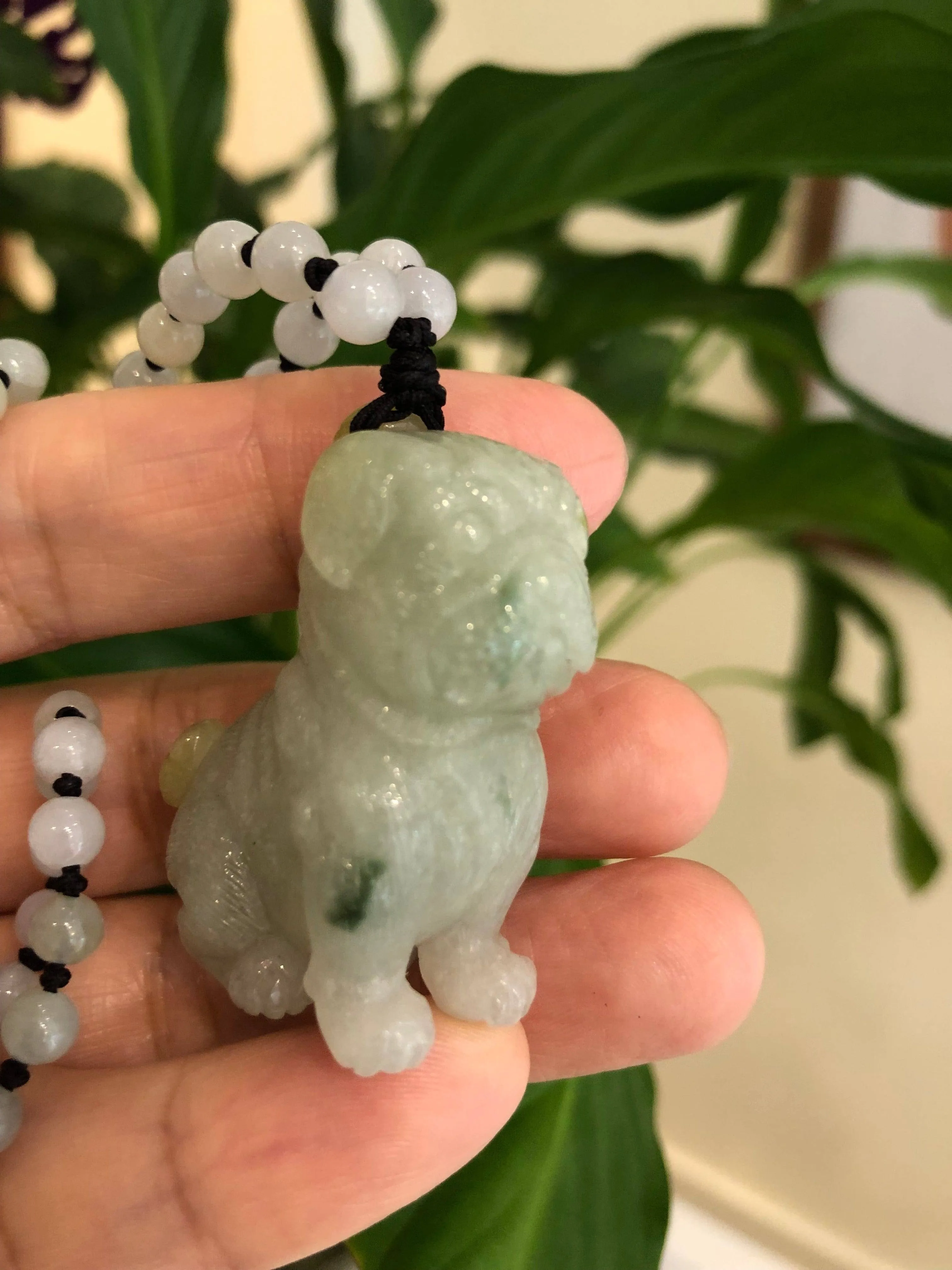 Baikalla™ Natural Jadeite Jade Shar Pei Dog Carving, Collectibles