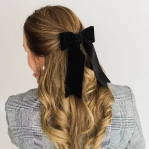 BAILEE VELVET BOW BARRETTE