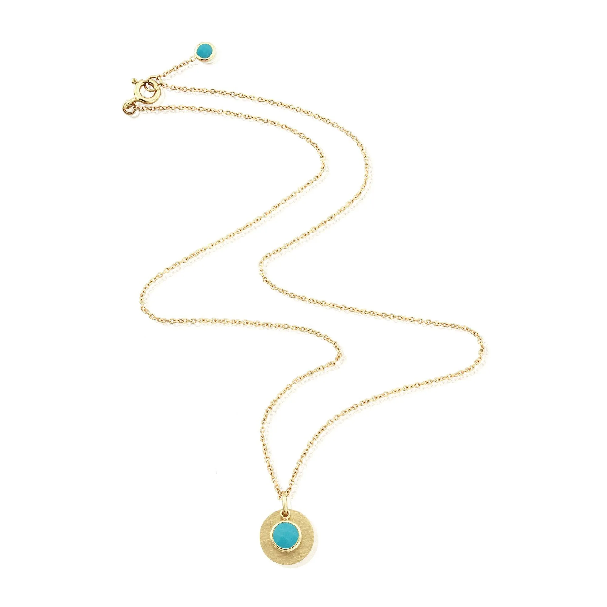 Bali 9ct Gold Turquoise December Birthstone Necklace