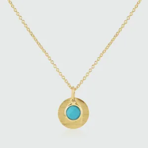 Bali 9ct Gold Turquoise December Birthstone Necklace