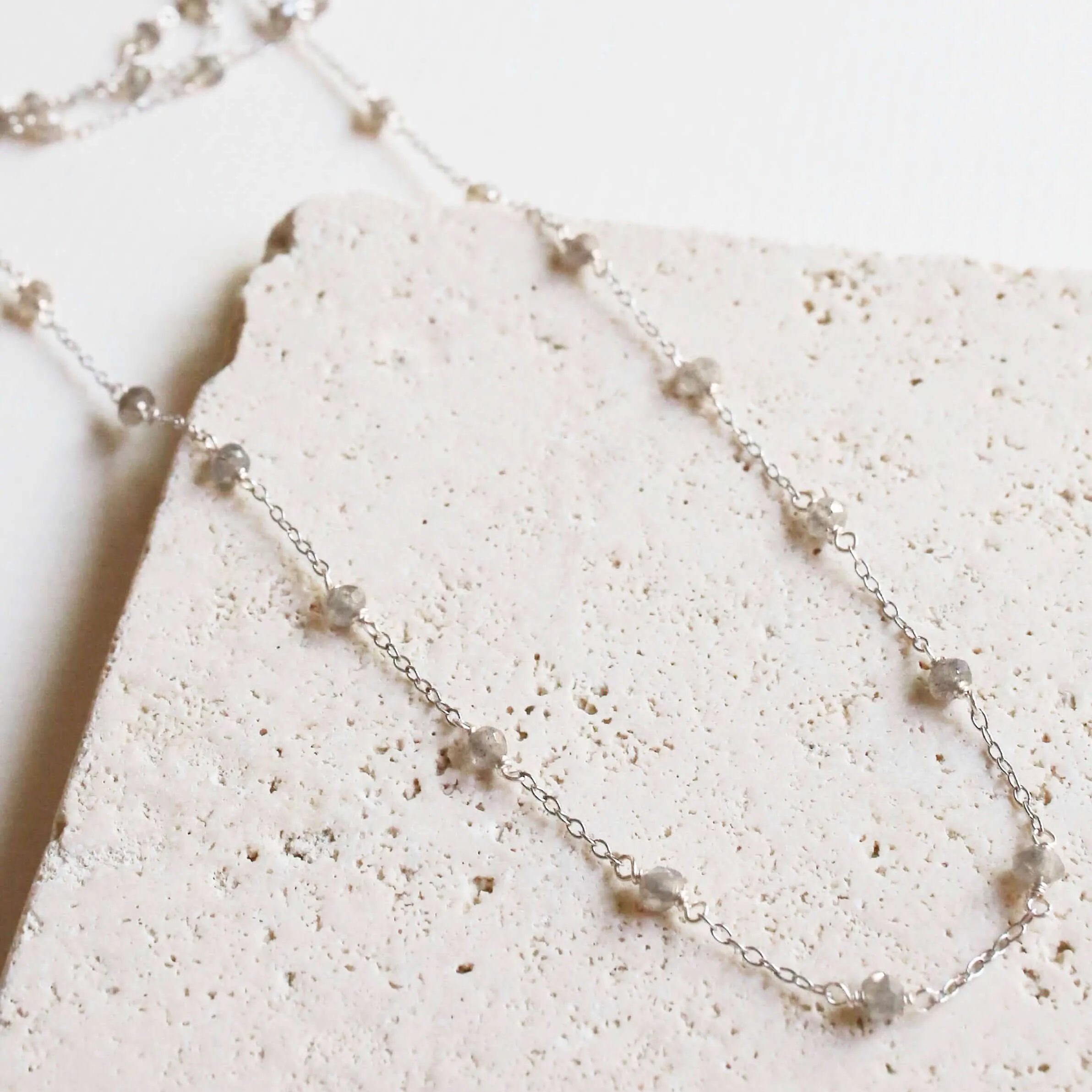 Ballet Chain - Silver Labradorite Layering Chain