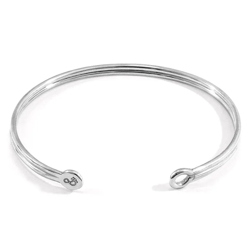 Bartlett Inline Midi Geometric Silver Bangle