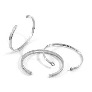 Bartlett Inline Midi Geometric Silver Bangle