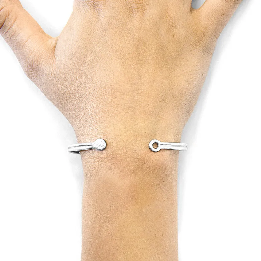 Bartlett Inline Midi Geometric Silver Bangle