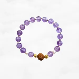 Beaded Amethyst Herbal Bracelet