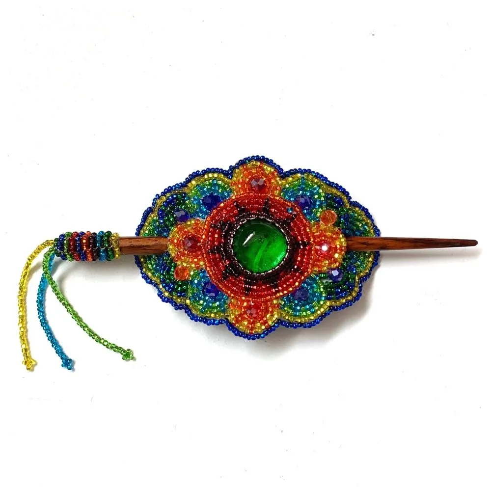 Beaded Stick Barrette