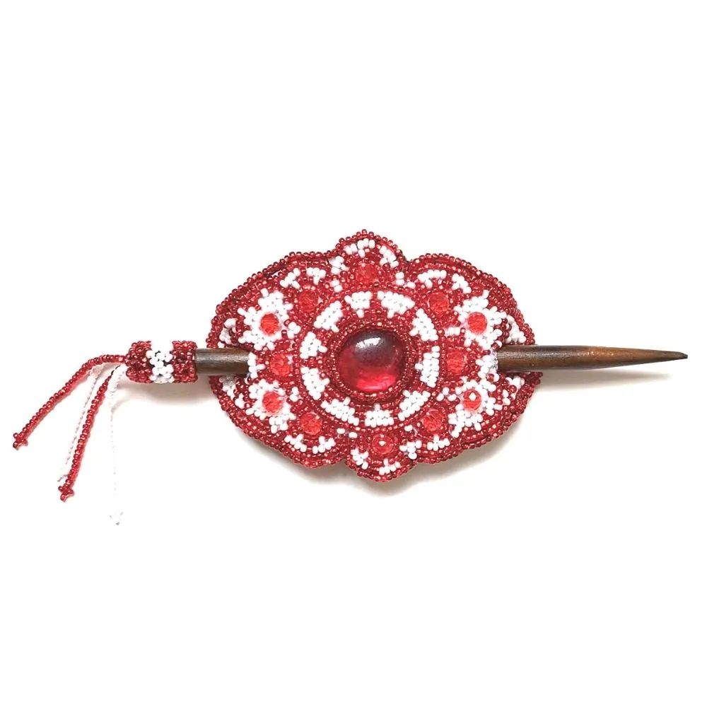 Beaded Stick Barrette