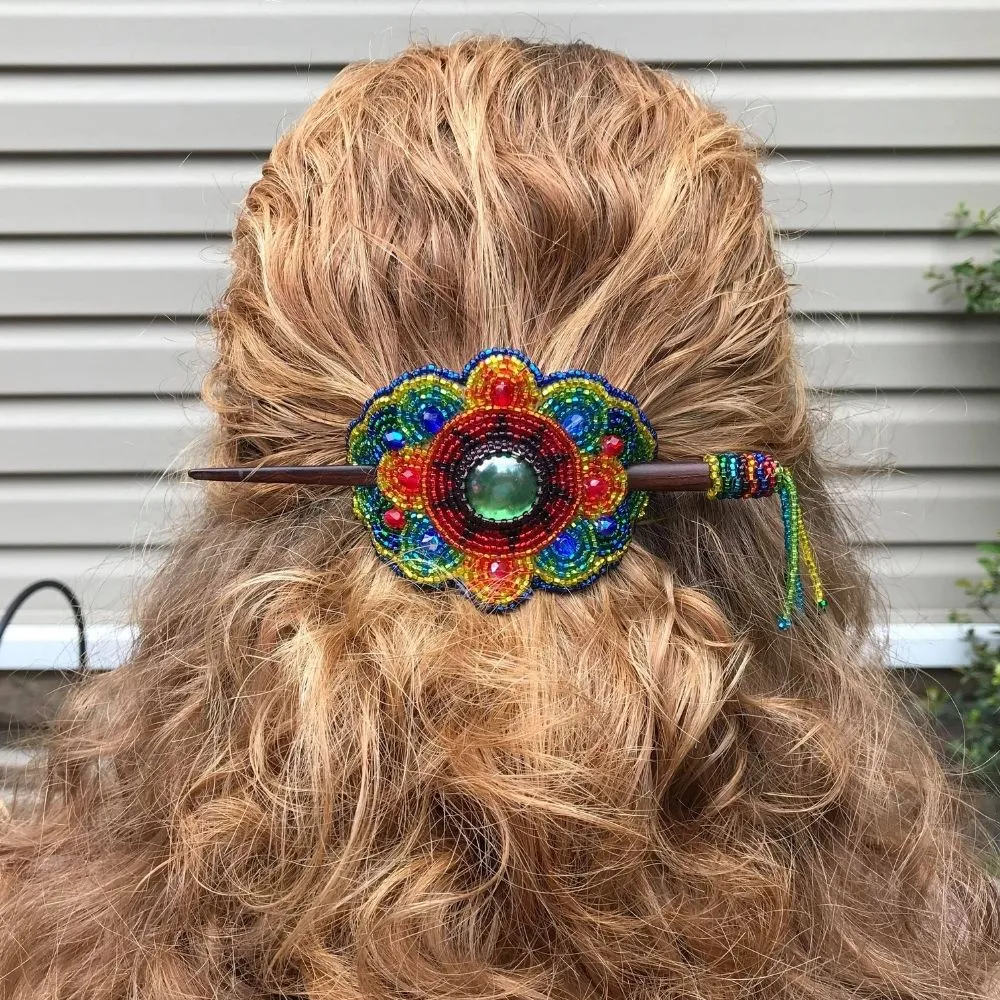 Beaded Stick Barrette