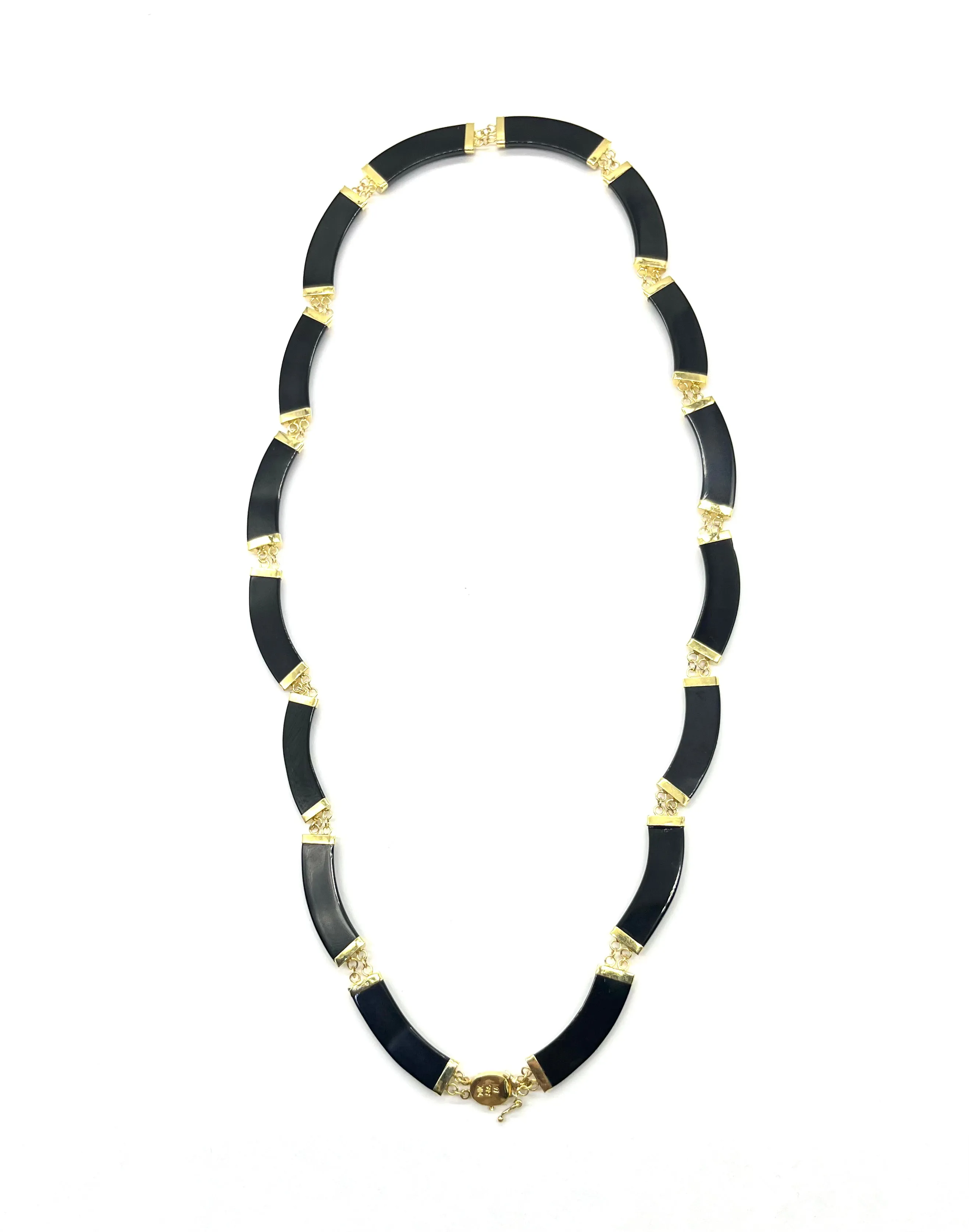 Black Onyx Link Bar Necklace