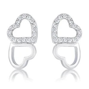 Blair Melded Hearts CZ Stud Earrings