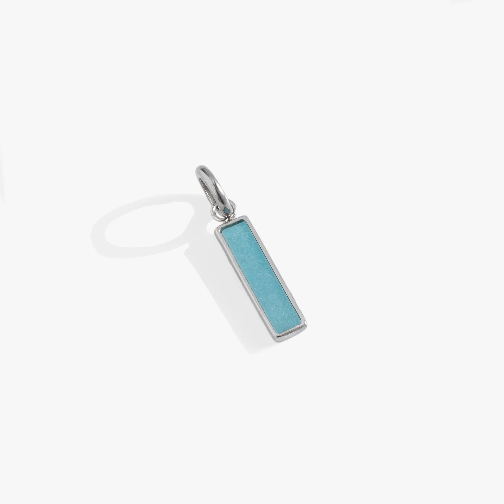 Blue Quartz Gemstone Interchangeable Bar Charm