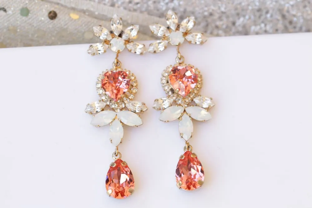 BLUSH BRIDAL EARRINGS