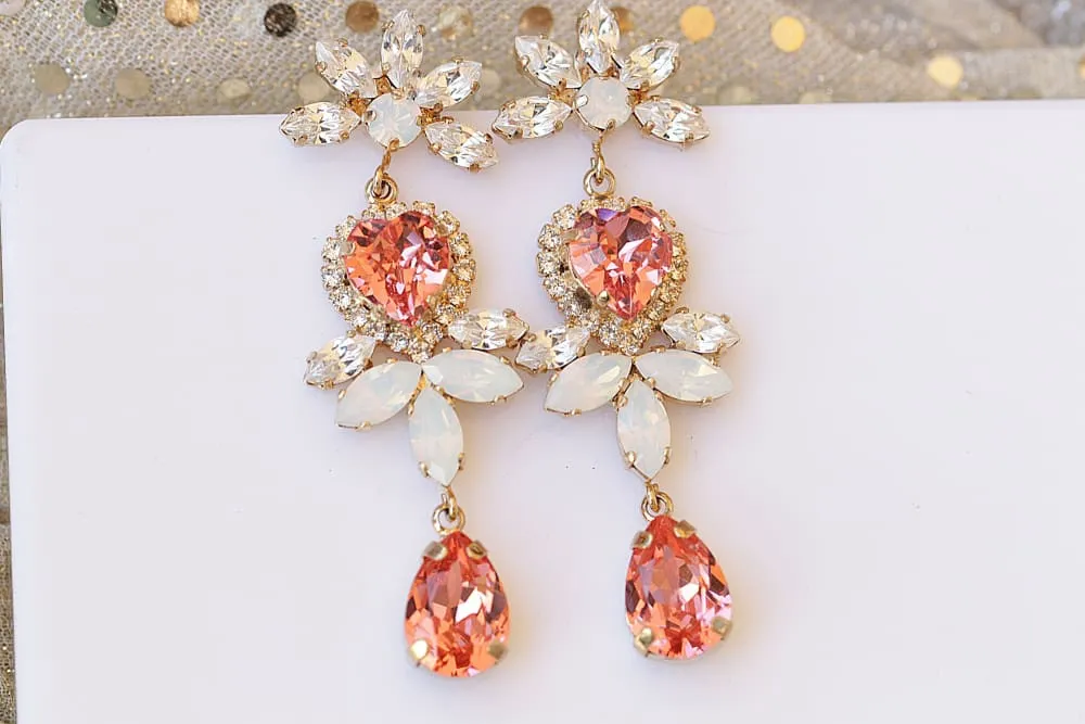 BLUSH BRIDAL EARRINGS