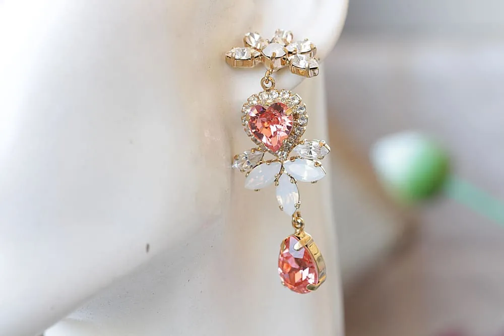 BLUSH BRIDAL EARRINGS