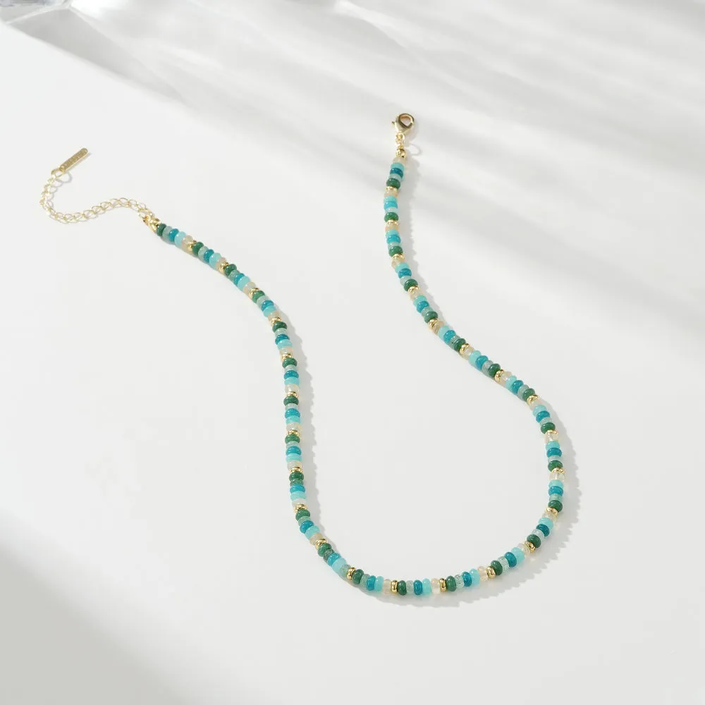 Boho Amazonite Bead Gemstone Necklace