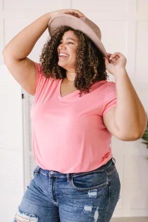 Boyfriend Fit Bodysuit in Coral