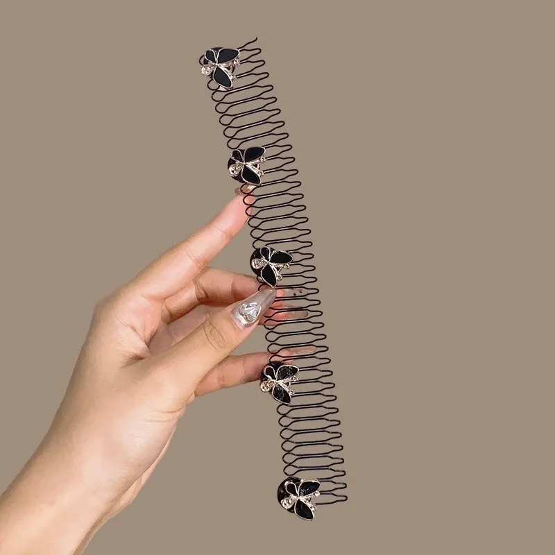 Camellia Floral Hair Comb Hair Broken Hair Finishing Artifact Hair Band Children Hairpin Female Back Head Clip Headdress Hairpin