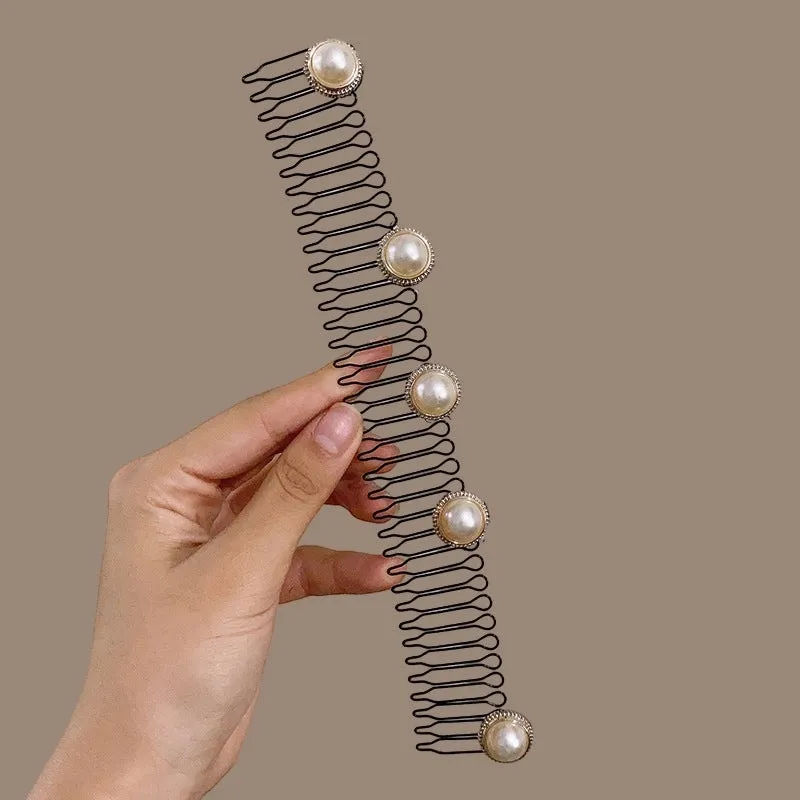 Camellia Floral Hair Comb Hair Broken Hair Finishing Artifact Hair Band Children Hairpin Female Back Head Clip Headdress Hairpin