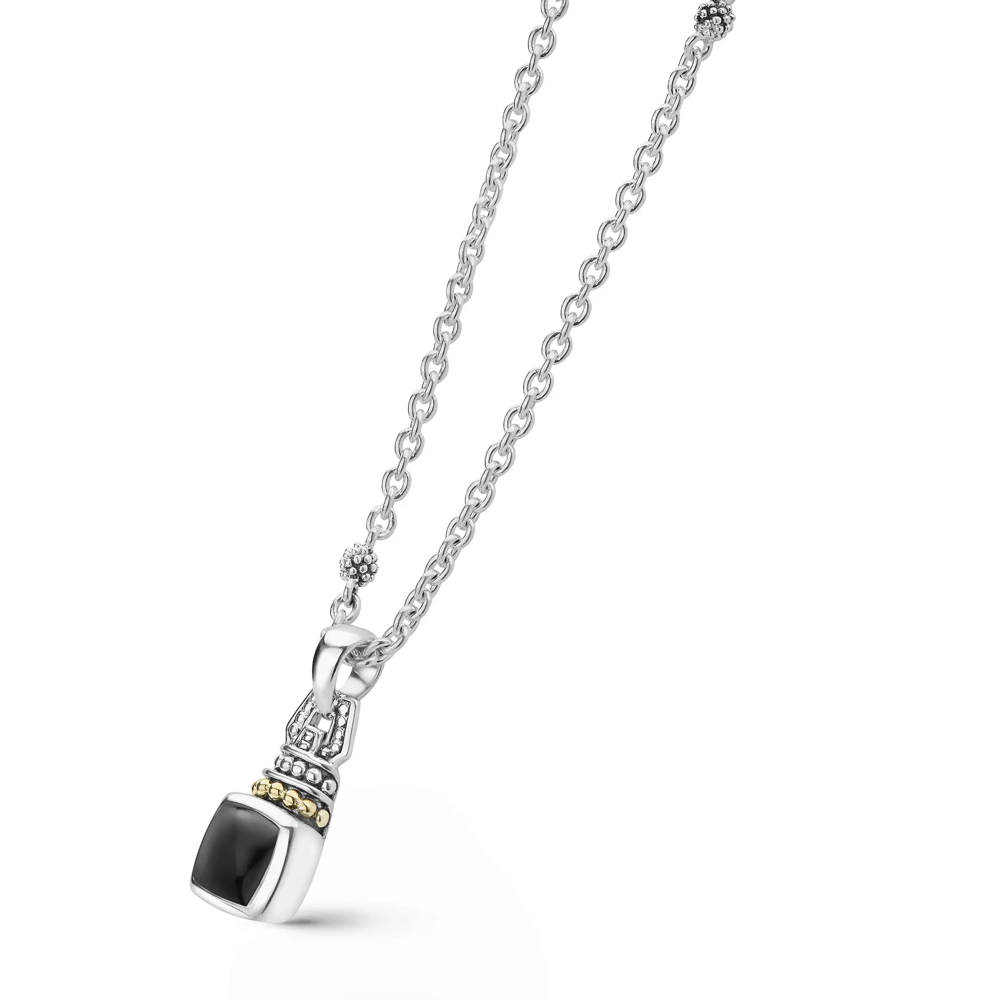 Caviar Color Onyx Pendant Necklace