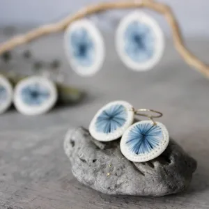 Ceramic Earrings Indigo Star