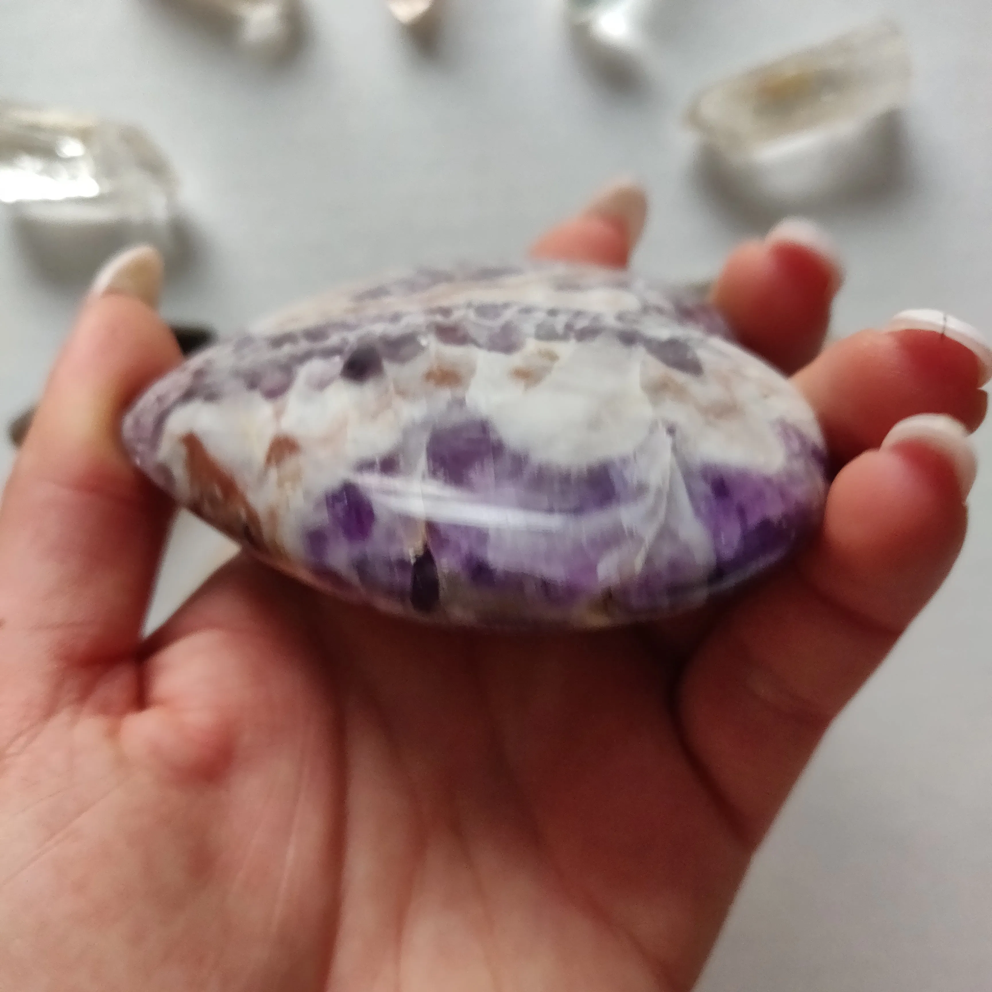 Chevron Amethyst Heart (#6)