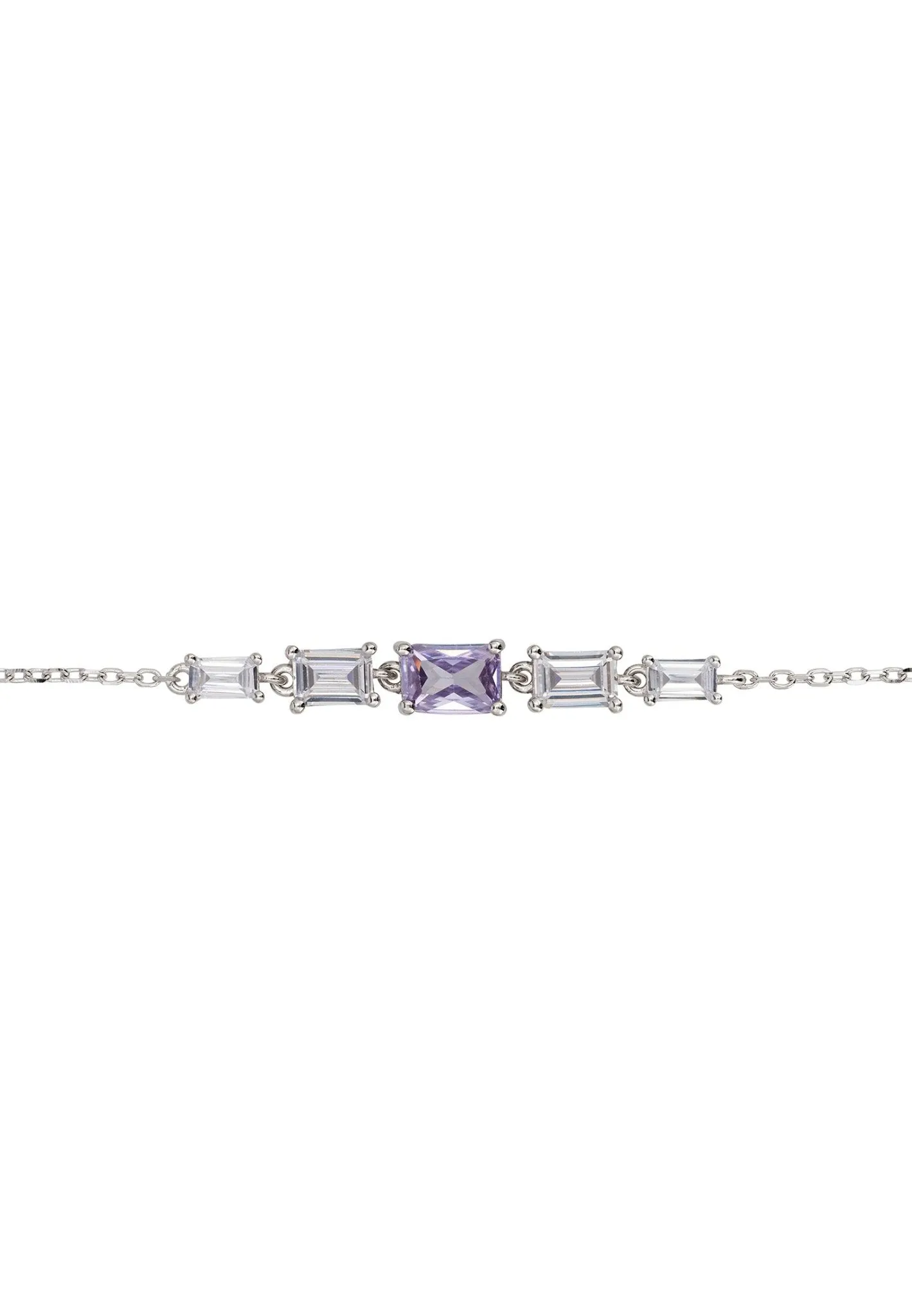 Clara Gemstone Bracelets Silver Lilac Amethyst