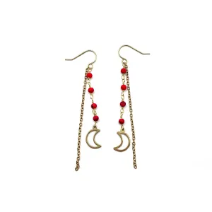 Coastal Moon Drop Earrings