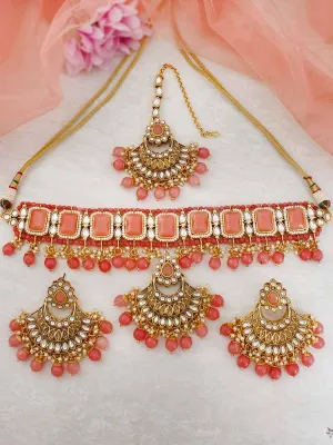 Coral Riya Necklace Set